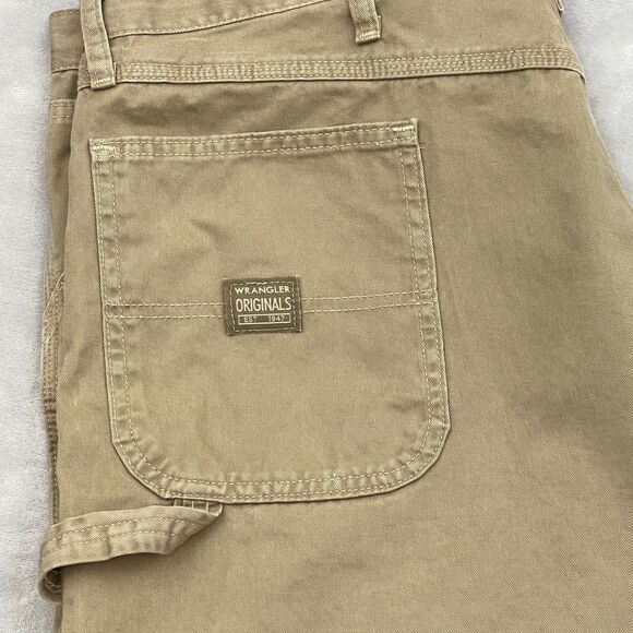Wrangler Originals Carpenter Pants Men's 40x30 Khaki Workwear Cotton Utility - Picture 2 of 9